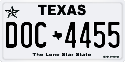 TX license plate DOC4455