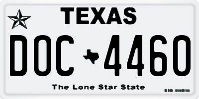 TX license plate DOC4460