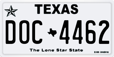 TX license plate DOC4462