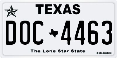 TX license plate DOC4463