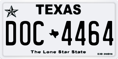 TX license plate DOC4464
