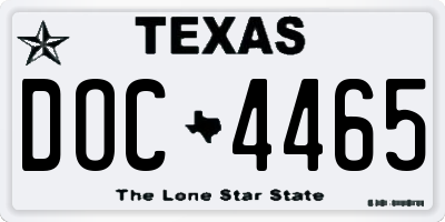 TX license plate DOC4465
