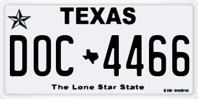 TX license plate DOC4466