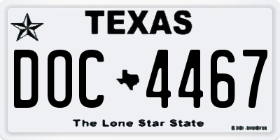TX license plate DOC4467