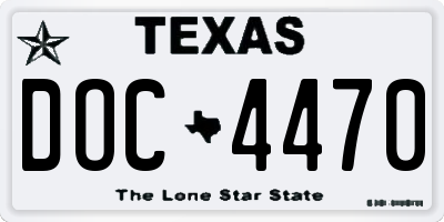 TX license plate DOC4470