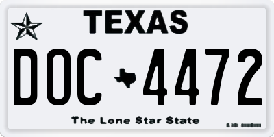 TX license plate DOC4472