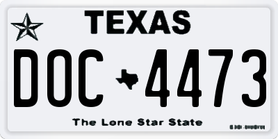 TX license plate DOC4473