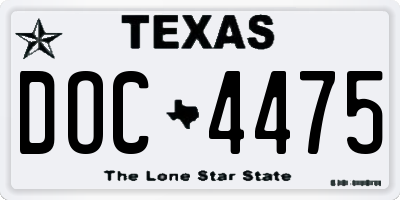 TX license plate DOC4475