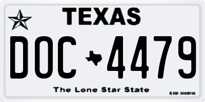 TX license plate DOC4479