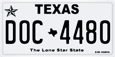 TX license plate DOC4480