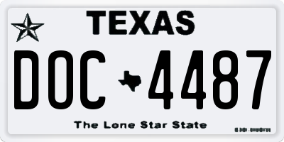 TX license plate DOC4487