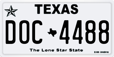 TX license plate DOC4488