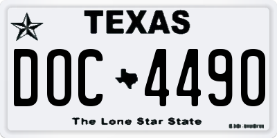 TX license plate DOC4490