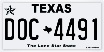 TX license plate DOC4491