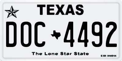 TX license plate DOC4492