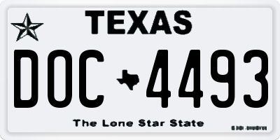 TX license plate DOC4493