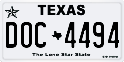 TX license plate DOC4494
