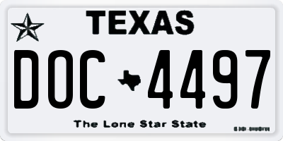 TX license plate DOC4497