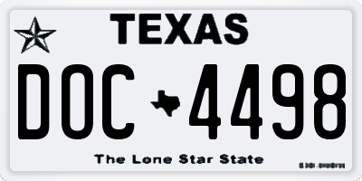 TX license plate DOC4498