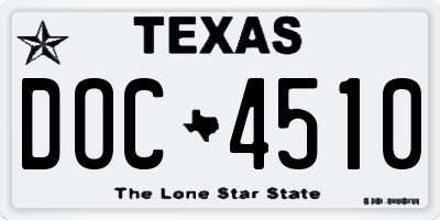 TX license plate DOC4510