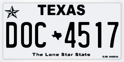 TX license plate DOC4517