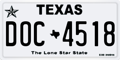 TX license plate DOC4518