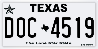 TX license plate DOC4519