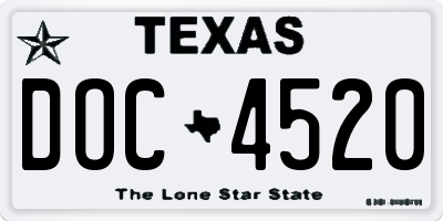 TX license plate DOC4520