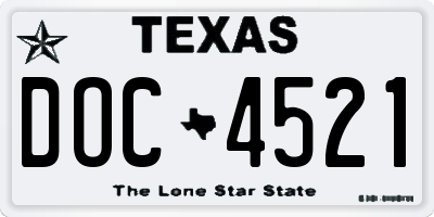 TX license plate DOC4521