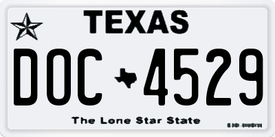 TX license plate DOC4529