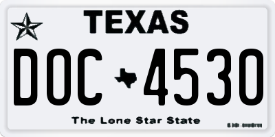TX license plate DOC4530
