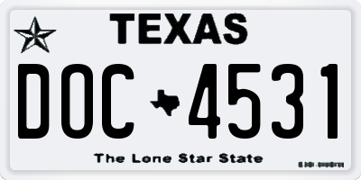 TX license plate DOC4531