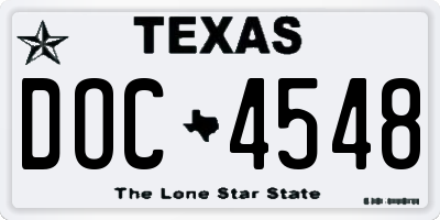 TX license plate DOC4548