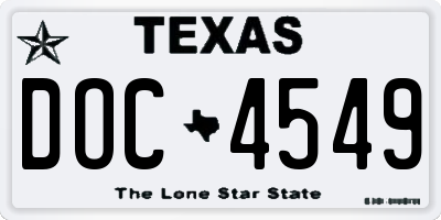 TX license plate DOC4549