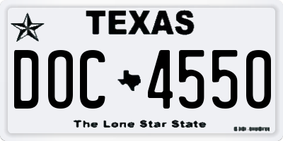 TX license plate DOC4550
