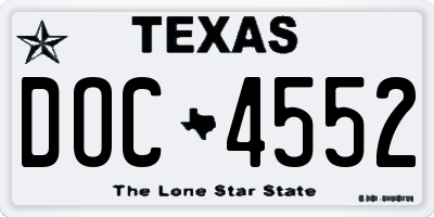 TX license plate DOC4552