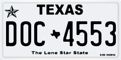 TX license plate DOC4553