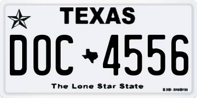 TX license plate DOC4556