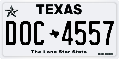 TX license plate DOC4557