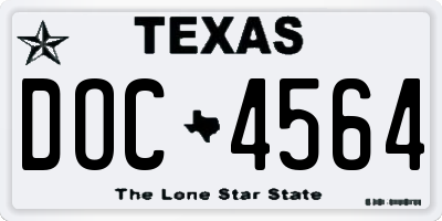 TX license plate DOC4564