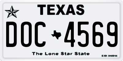 TX license plate DOC4569