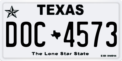 TX license plate DOC4573