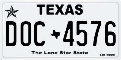 TX license plate DOC4576