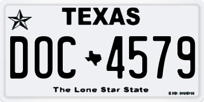 TX license plate DOC4579