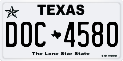 TX license plate DOC4580