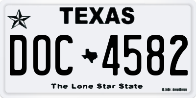 TX license plate DOC4582