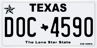 TX license plate DOC4590