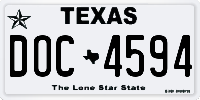 TX license plate DOC4594