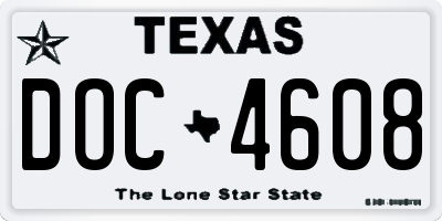TX license plate DOC4608
