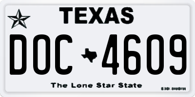 TX license plate DOC4609